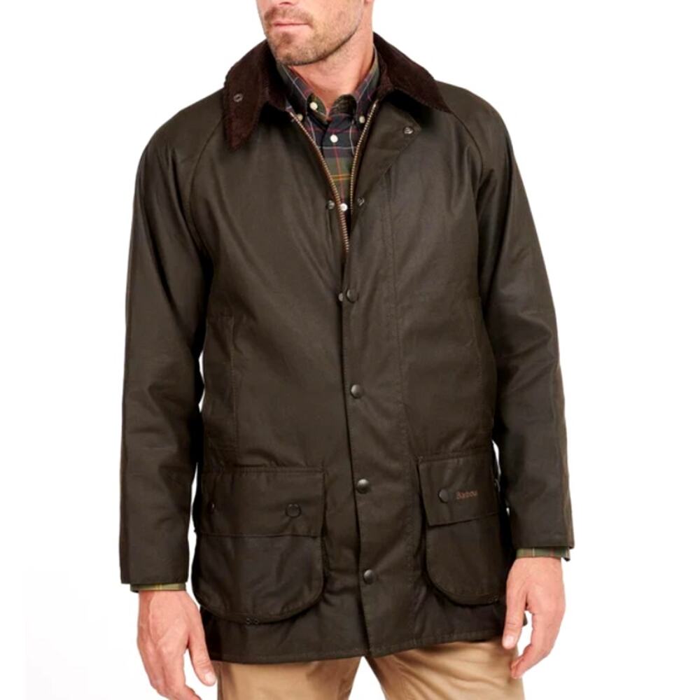 Barbour Men's Olive Classic Beaufort Waxed Jacket Size 36 Small